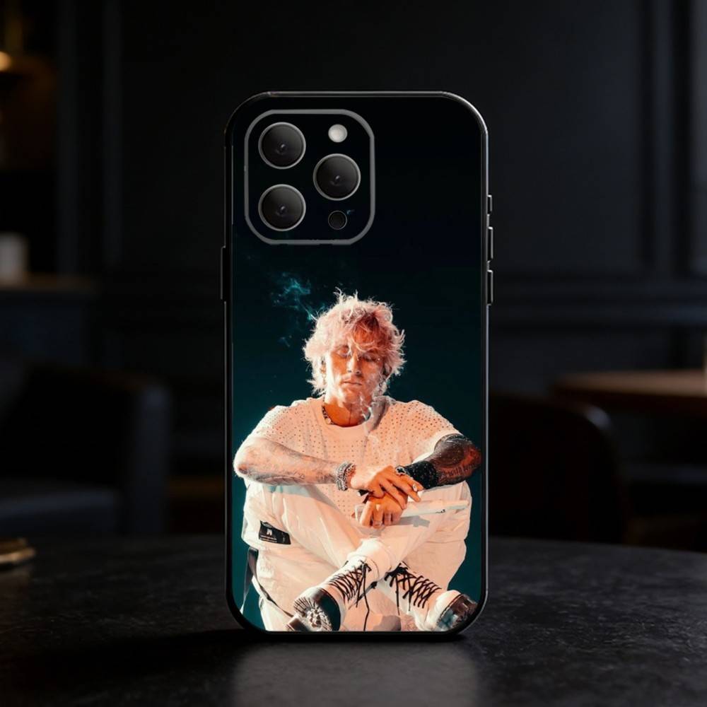 MGK LOST A-AMERICANA Phone Case For iPhone 17,16,15,14,13,12,11 Plus,Pro Max,SE4Soft Silicone Black Cover