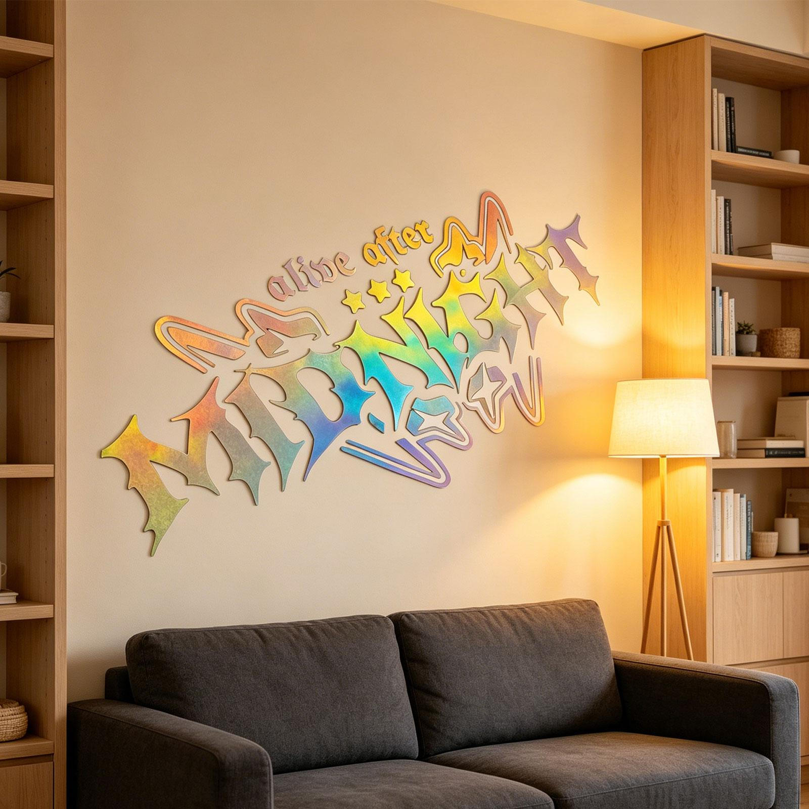 

Car Sticker Decal Hood Creative Easy to Use Stylish Gift Decor Install for RV Rainbow