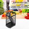Toski Chopstick Holder, Cutlery Stand, 18/8 Stainless Steel, Kitchen Tool Stand, Chopstick Holder, Dish Drainer, Spoon Holder, Black