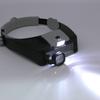 Stirnbandlupe mit 2 LED-Lichtern Tragbare Lupe Verstellbares Stirnband Beleuchtete Lupe zum Lesen, für Schmuck, Uhrenreparatur