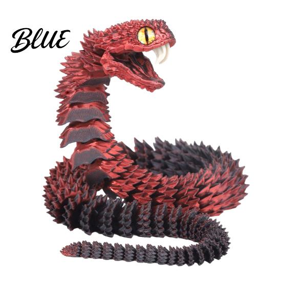 Concentration Improvement Toys Serpent Figurine Snake Toy Articulated 3D Printed Flexible Jointed Realistic Animal Fidget Stress Reliever
