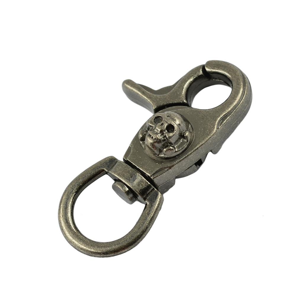 2pcs Vintage Silver Metal Hooks Swivel Trigger Snap Hardware