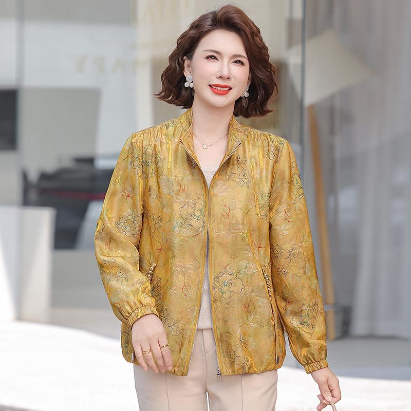 

Stylish Long-Sleeve Cardigan for Middle-Aged Women (40-60) - Spring Fashion Jacket 3XL (recommended 63-70 kg)