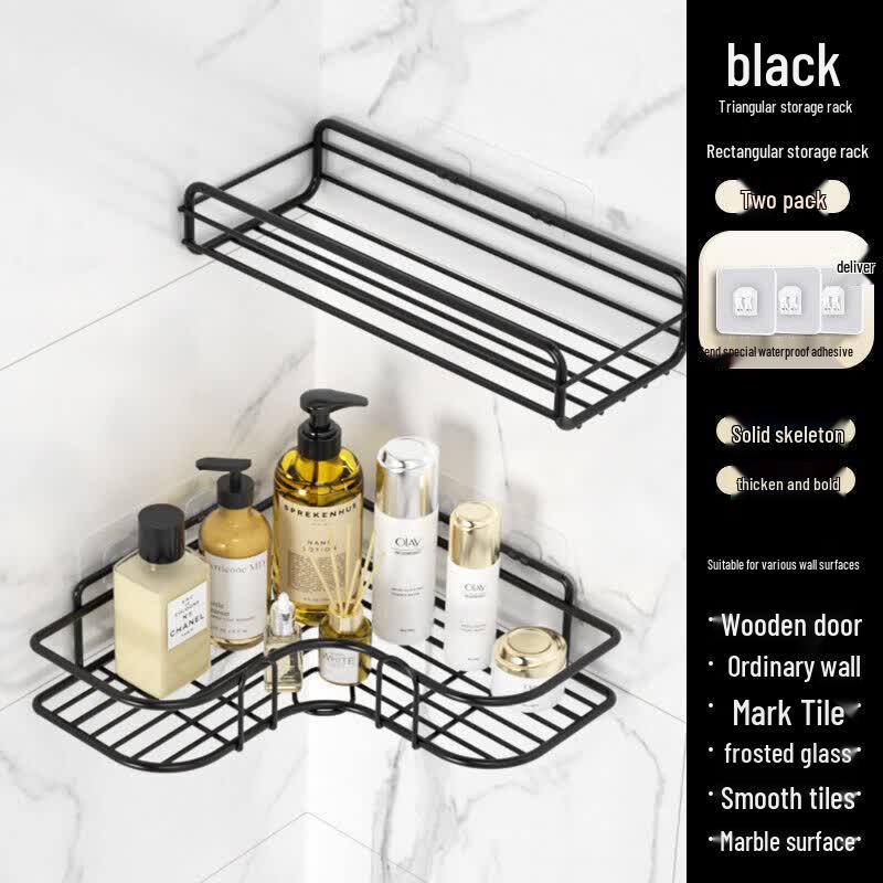 LIEI Punch-Free Suction Cup Corner Shelf