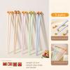 1/5 Pairs Easy To Use Chopsticks Anti-Slip Food Clip Cartoon Capybara Chopsticks  Kids Supply