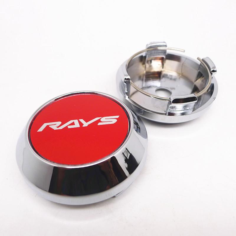 4pcs 64mm 57mm Rays Wheel Center Cap Hub Car Rims Cover Hubcaps Rims Japan Volk Emblem Badge Auto Styling Accessories