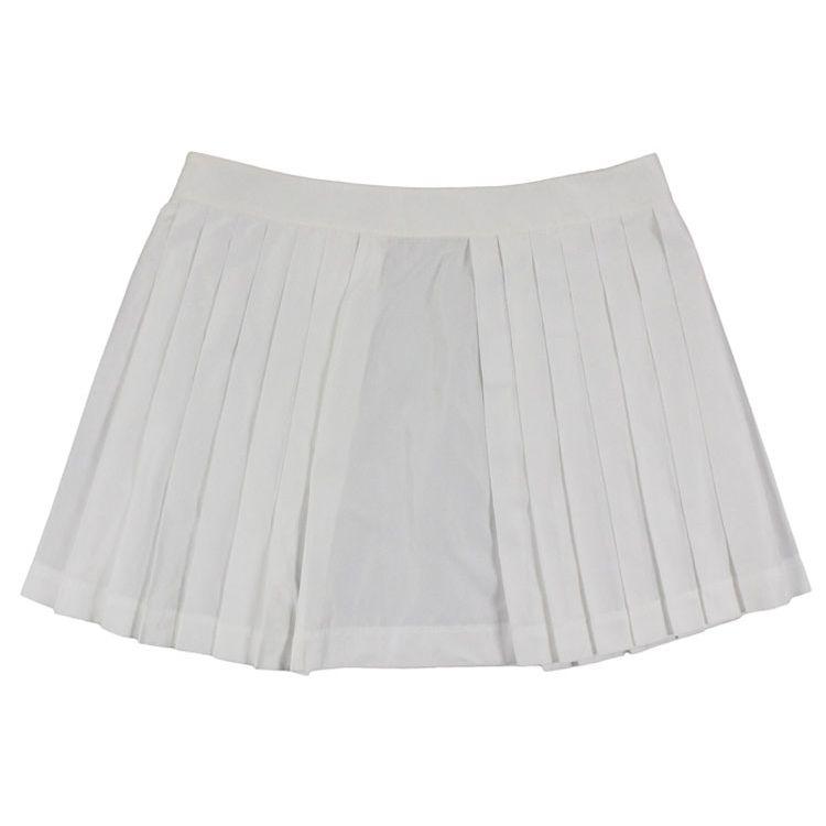 Puma Archive Series Solid Color Logo Sports Knitted Breathable Fashion Pleated Casual Skirt Women skirts White 576463-02