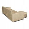 Bella Corner Sofa Bed with Sleeping Function, Corner Sofa, Family Furniture, Beige Velvet
