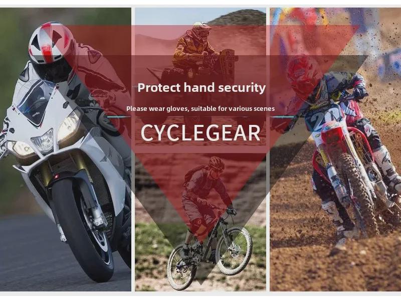 Andningsbara Motorcykelracinghandskar med Hela Fingrar för Elfordon och Cykling – Varma, Skyddande och Tillgängliga Månadsvis i Antal om 10 000