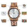 BOBO BIRD Wooden Pair Watches with Gift Box, Analog, Japanese Quartz Movement, Chronograph, Lightweight, Date Display, Stopwatch, Men's & Women's, Cou