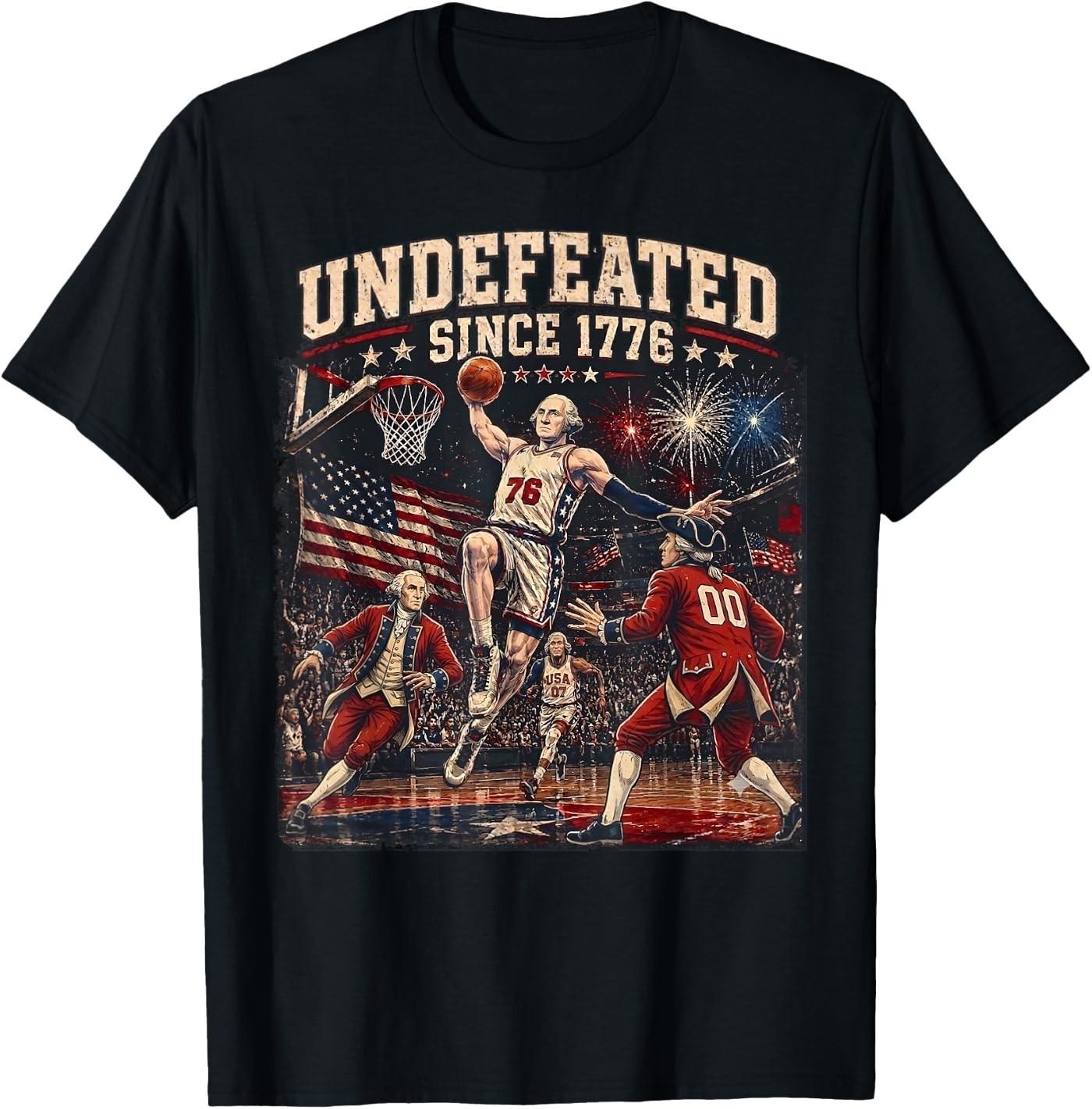 George Washington Undefeated Since 1776 Basketball USA T- Unisex T-Shirt XL