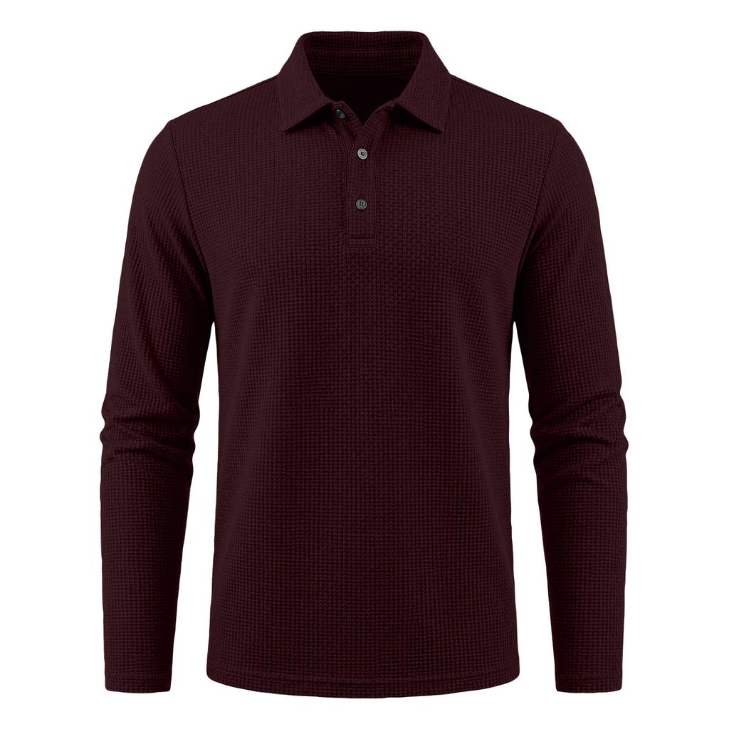 Men's Color Long Sleeve Casual Shirt for Spring and Fall