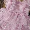 Infant Photography Outfit Dress Hairband with Delicate Bowknot and Sparkling Star Detailing for 0-3 Month Olds