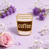 Cute Coffee Cup Enamel Pin Minimalist Coffee Lover Brooch Lapel Pins Badge Clothing Accessories Fashion Jewelry Friends Gifts