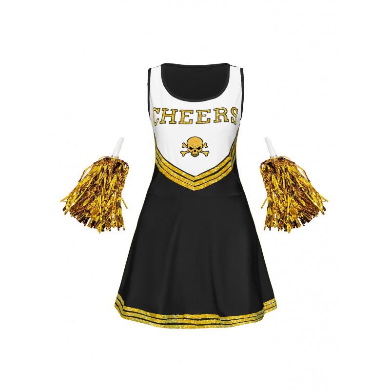 Womens Halloween Cheerleading Costume Sleeveless Stage Performance Dress Adult Girls