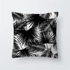Black and White Tropical Plant Leaf Print Pattern Cushion Cover Home Living Room Sofa Decorative Pillow Pillow Cover 45x45cm