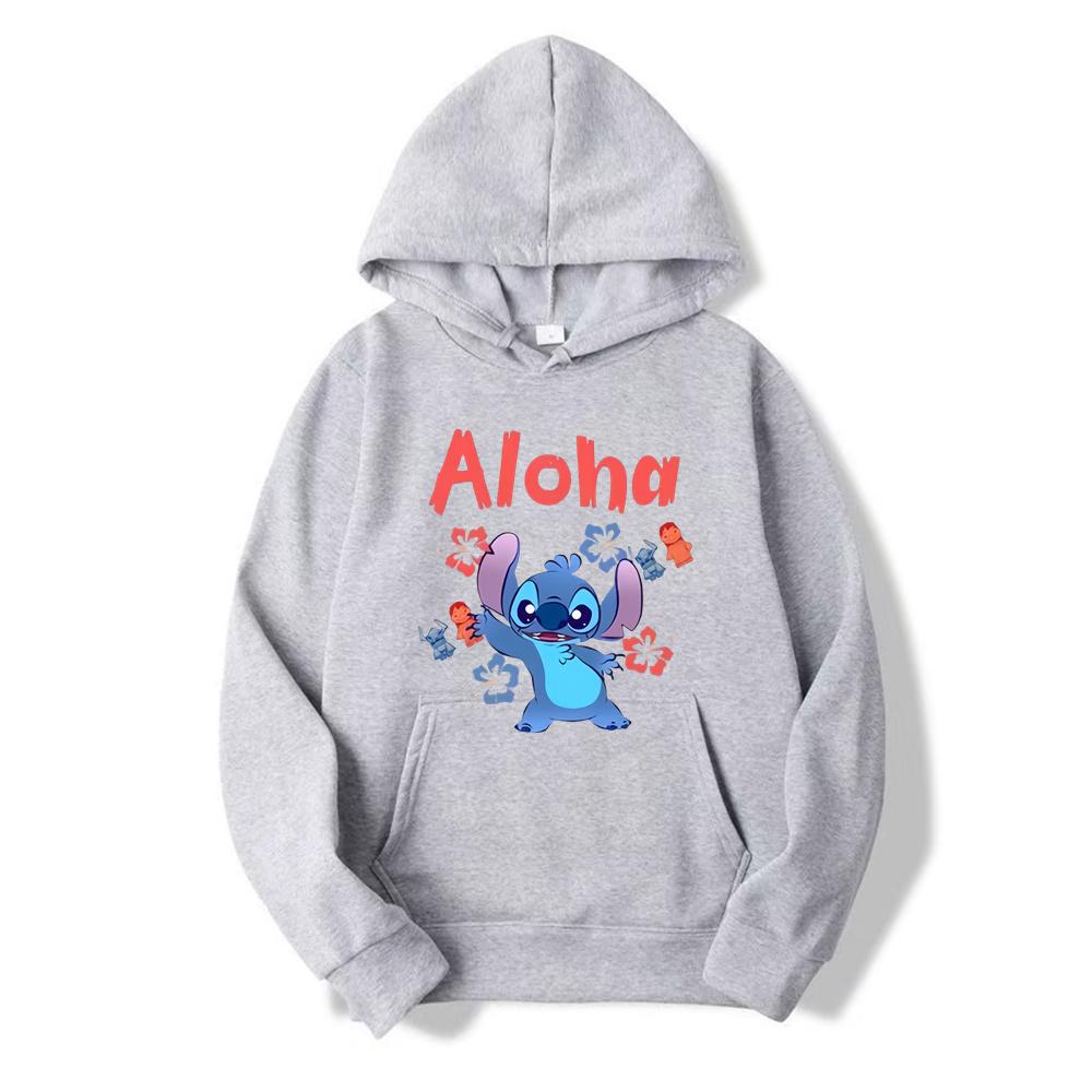 2024 Cartoon Disney Stitch Hoodie Female Long Sleeve Hooded Hoodies Ladies Casual Cute Female Pullover Women Sweatshirts Clothes