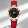 Ladies Light Luxury Diamond Starry Sky Roman Face Quartz Watch Belt Women'S Watch Fashion Roman Numeral Watch