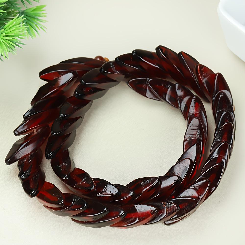 Herbst Retro Ring & Halsketten Set: Trendige, vielseitige Harzbänder für Damen