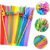 200PCS Disposable Tea and Juice Straws, Perfect for Parties, Holidays, and Everyday Use, Featuring a Flexible Beverage Design.