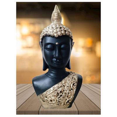 Statues de Tête de Bouddha pour Salon Idoles de Bouddha pour Décoration de Maison Grande Taille Noir Figurine Gautam Bouddha Fontaine de Jardin Cadeau Décoratif