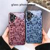 Abstract leopard print For iPhone 17 Air 16 E 15 Plus 14 Pro Max 13 12 mini 11 5 6 7 8 Plus XR XS Max SE Black Glass Phone Case