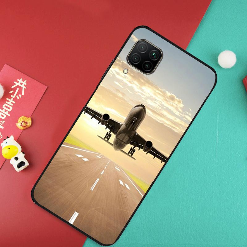 Airplane Plane Aircraft For Huawei Nova 7i 8i 11i 12i Y73 Y72 Y61 Y91 Y90 Y70 Y60 9 10 SE 11 Pro P30 P40 Lite Case