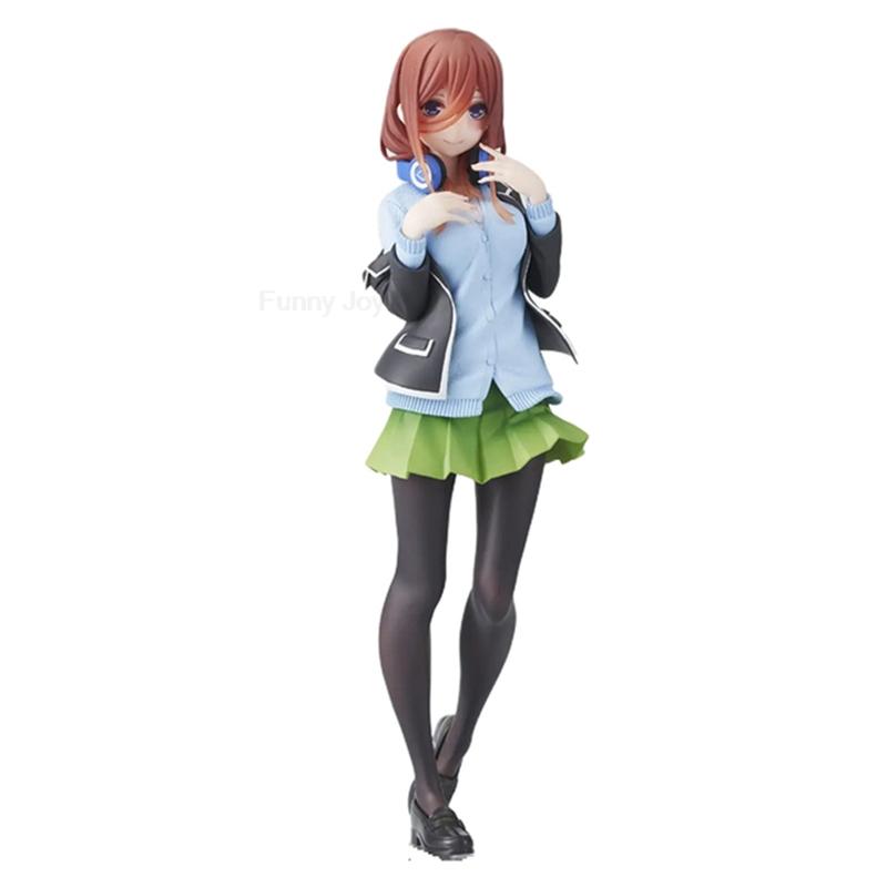 Non-Toxic 10-18Cm Yotsuba Anime Cute Nakano Nino Figurine The Quintessential Quintuplets Figure Cat Nakano Miku Figure Pvc Collection Toys