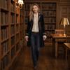 Women's Velvet Jacket, Long Sleeve, Embroidered Patchwork, Color