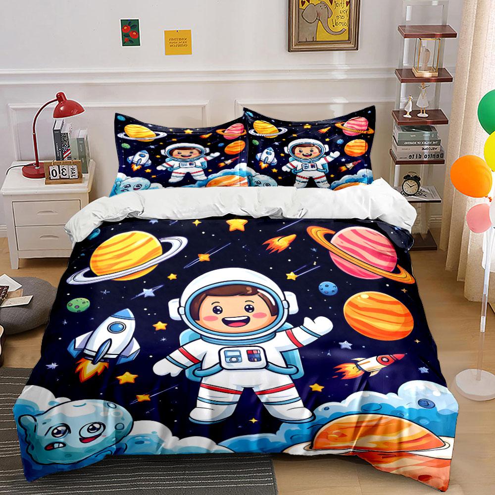 Astronaut Space Exploration Set Multiple Sizes Kid'S And Adults' Bedroom Exquisite 3Pc Bedding Set, Gift