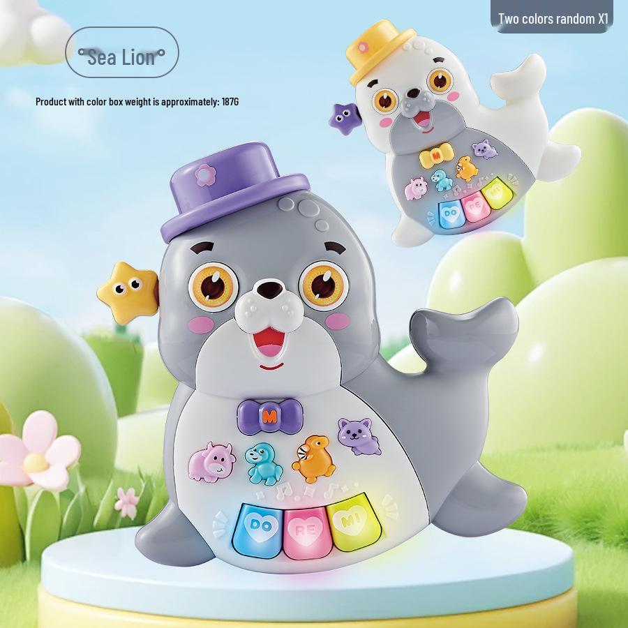 Multifunctional Dinosaur Electronic Organ Toy for Early Education - Sound and Light Piano with Cartoon Animals for Babies and Toddlers