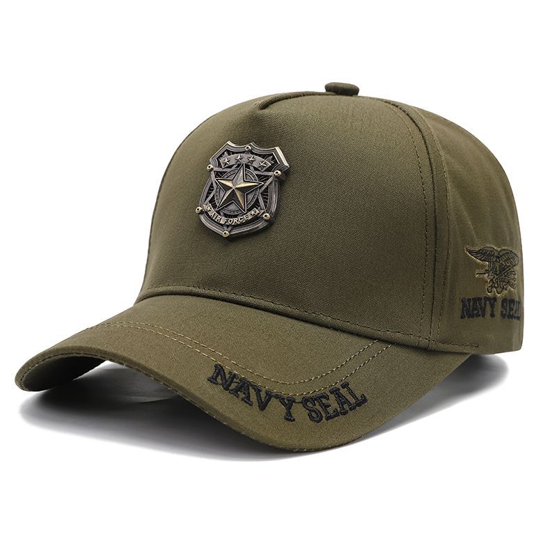 

Metallic Camo Baseball Cap Men Army Green Star Pattern Tall Crown High Profile Unisex Outdoor Sun Hat for Daily Fall Winter Adjustable (56-60cm) армія зелений колір