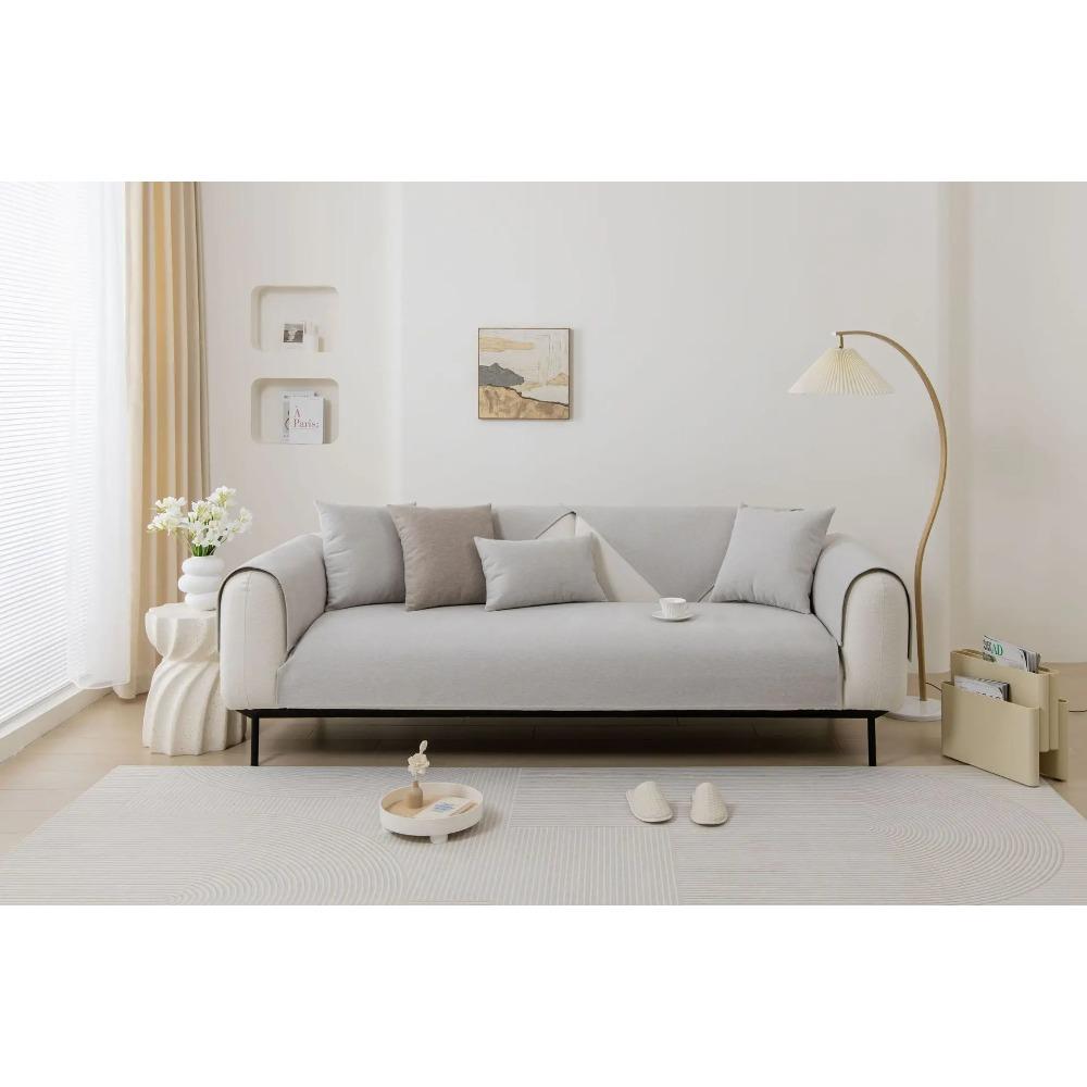 New Cotton Linen Simplicity Sofa Cover Solid Color Four Seasons Universal Sofa Cover Anti Slip Home Sofa Cushion Covers Cloth