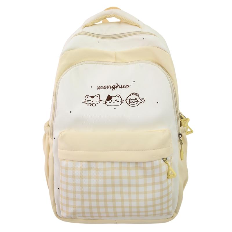 Student Schoolbag Women's Plaid Backpack College Style Backpack