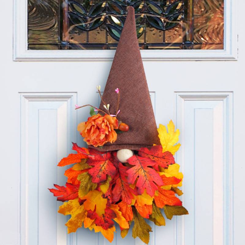 Leaf Thanksgiving Maple Fairy Hat Door Hanging Front Porch Wall Decoration Stove