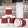 Deli 280ml Red Corrugated Disposable Paper Cups