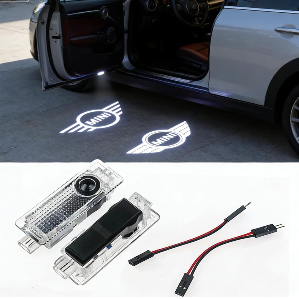 Autotür Willkommenslicht für Mini Cooper Works One JCW R56 R53 F54 F55 F56 Logo Geister Schatten LED Ambientebeleuchtung Universell passend