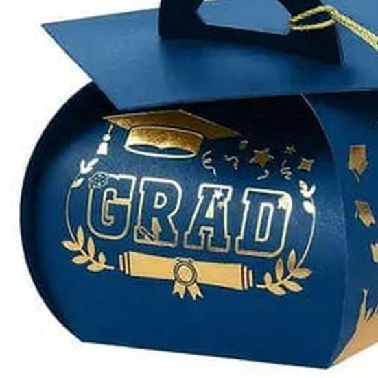 Graduation Cap Gift Boxes Class of 2026 Candy Treat Chocolate Box with Tassel Grad Party Table Centerpiece for Ceremony Graduation Party Favors