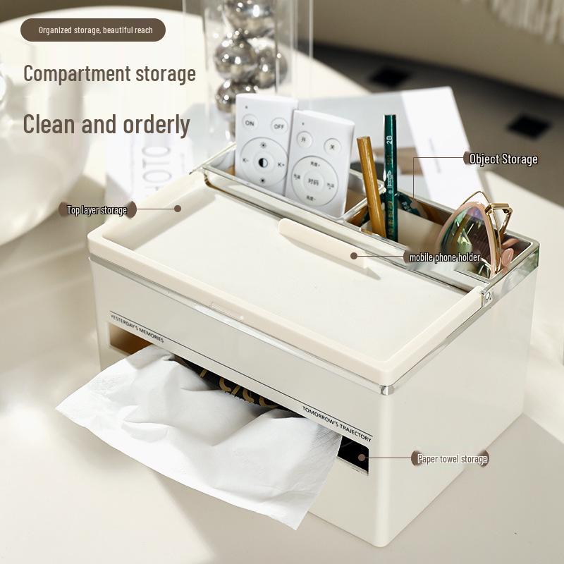 Luxury Multi-Functional Tissue Box for Living Room and Kitchen - Stylish Storage Solution
