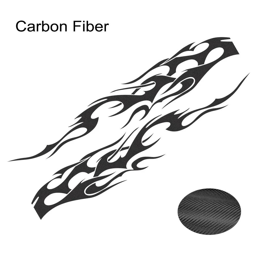 2Pcs Universal Vinyl Flame Graphics Car Body Side Stickers Flame Sports Racing Stripe Decorations Suitable For All Cars SUV