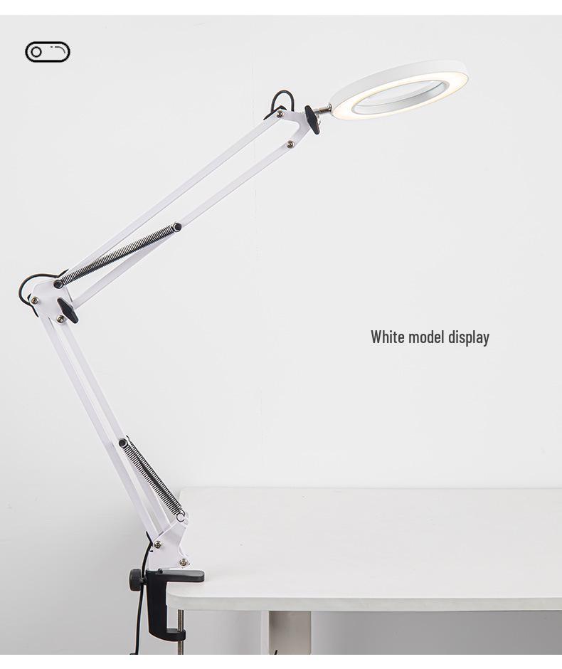 LED Long Arm Magnifying Desk Lamp for Reading, Study, and Maintenance Tasks