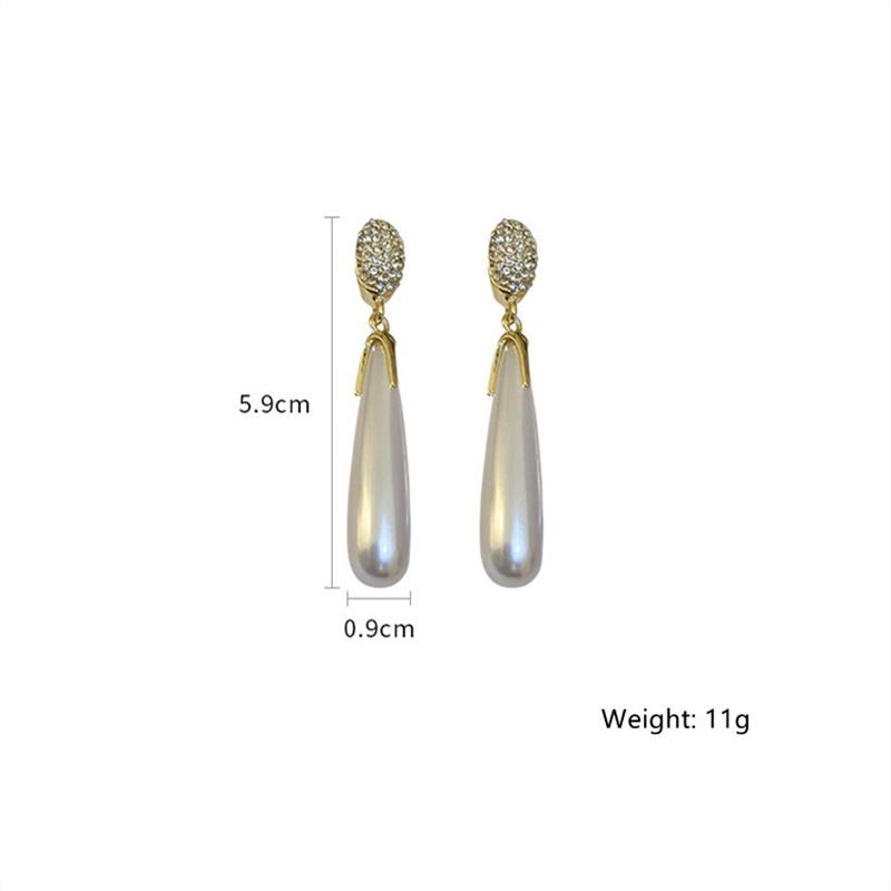 Vintage Simple Drop Earrings Long Water Drop Zircon Earrings for Women Girls Statement Zircon Gifts