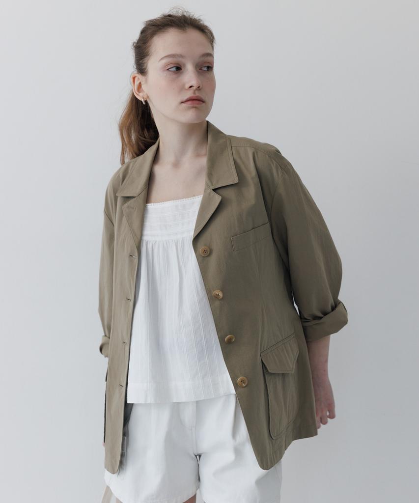 Ttudement Four Button Single Jacket Beige