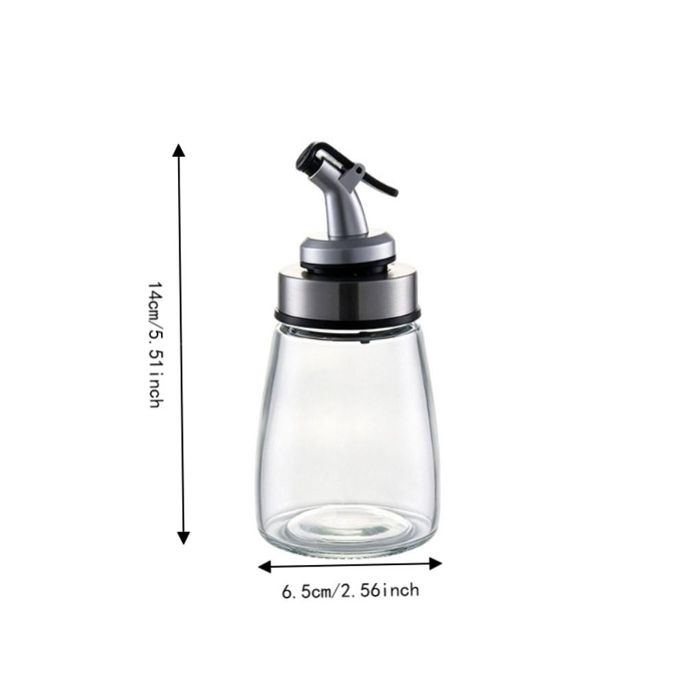 2PCS 160ML Glass Oil Bottle with Anti-drip Spout Kitchen Soy Sauce Bottle Vinegar Bottle Restaurant