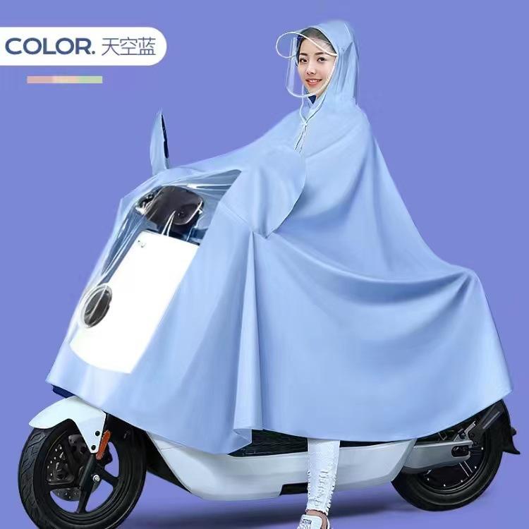 Electric Scooter Raincoats Single/Double-Rider Motorcycle Rain Covers Men's and Women's Adult Thickened Raincoats Electric Scooter Factory Rain Gear