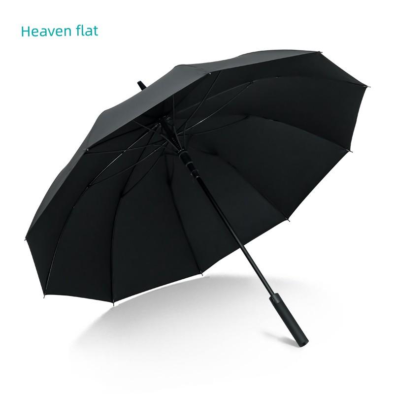 Paradise Umbrella Ten-Bone Extra Large Double Sun Umbrella Black Glue Sun Protection Men's Windproof Golf Automatic Straight Umbrella