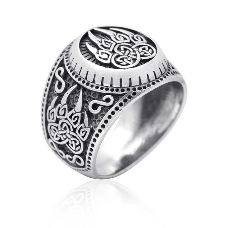 

Viking Bear Paw Ring 925 Silver Plated Mythical Animal Claw Band Retro Creative Jewelry No. 8