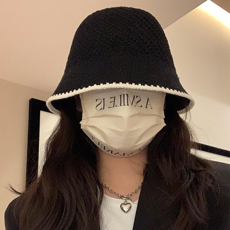 Japanese Style Adorable Round Top Bucket Hat For Women With Uv Protection Beige In