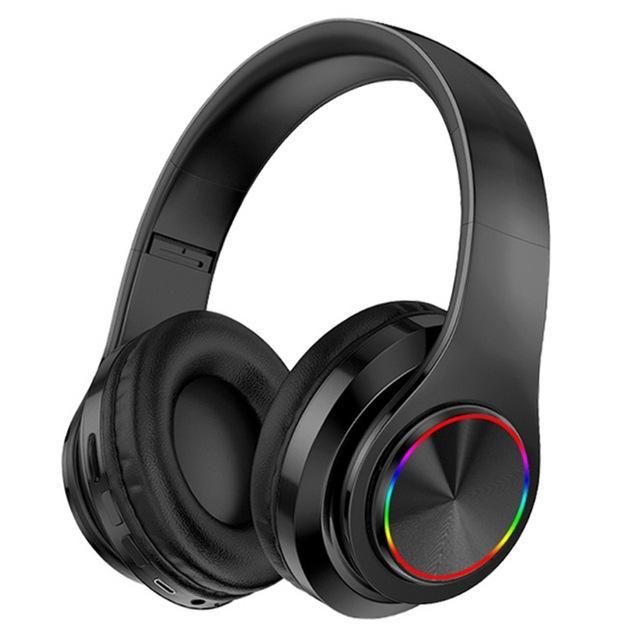 

Гарнитура B39 Bluetooth-гарнитура Беспроводная цветная светящаяся гарнитура сабвуфера Складная карточная гарнитура