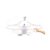 Ventilador de Teto 2 em 1 Regulagem de 4 Velocidades Economizador de Energia Ventilador Elétrico Sem Fio Silencioso Ventilador de Teto com Controle Remoto e Luz Para Interior